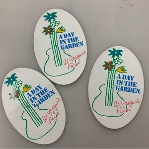 3x Woodstock ‘99 Concert Stickers 1999 A Day in the Garden at Yasgur’s Farm